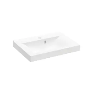 Coast 800mm White Gloss Wall Hung Basin Unit complete with Basin