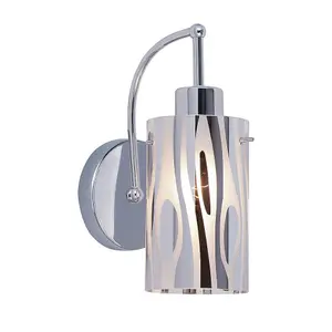 Luminosa Modern Wall Lamp Chrome 1 Light , E27