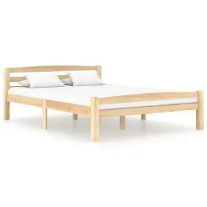 Berkfield Bed Frame Solid Pinewood 140x200 cm