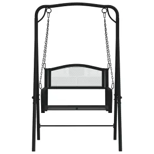 Berkfield Swing Bench 124 cm Black Steel