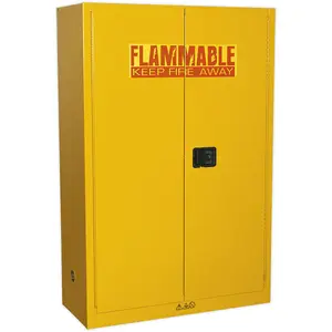 Heavy-Duty Flammable Substance Storage Cabinet with 3-Point Key Lock - 1095mm x 460mm x 1655mm