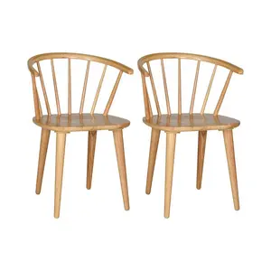 Baek Solid Wood Dining Chair (Set of 2) Natural