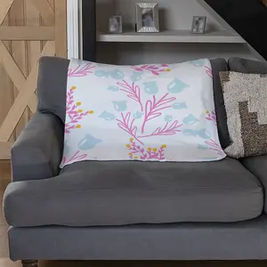 Pink & Blue Flower Design (Blanket) / Default Title