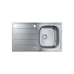 Grohe K200 Stainless steel 1 Bowl Kitchen sink 500mm x 860mm