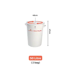 Plasterers Mixing Bucket 50 Litre 2 Bag Tubs Plastering buckets MasterMix