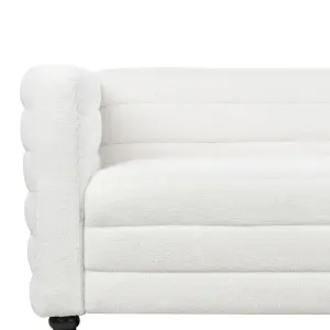 2 Seater Boucle Sofa Off-White HOFN