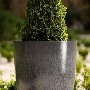 Primrose Tall Grey Round Planter with Optional Drainage Holes and Bung