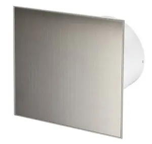 Awenta 100mm Standard Extractor Fan Inox Front Panel TRAX Wall Ceiling Ventilation