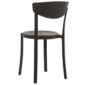 Set of 4 Garden Chairs VIESTE Black