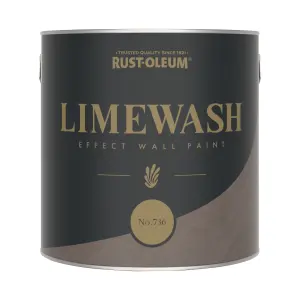 Rust-Oleum Brown Limewash Effect Wall Paint - No.736 2.5L