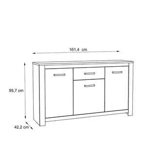 Jess 161.4 Cm Wide 1 Drawer Sideboard