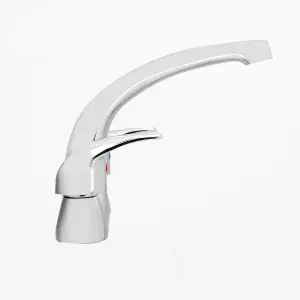 Nes Home Dual Lever 360 Swivel Spout Kitchen Basin Mono Mixer Tap