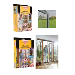 Magnetic Fly Screen Curtain Door & Window Set Curtain Zero In Home Pest Control