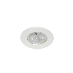 White Non-adjustable LED Neutral white Downlight 3.1W IP20, Pack of 10