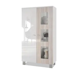 Display Cabinet Black/White / Without