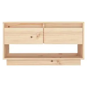 Berkfield TV Cabinet 74x34x40 cm Solid Wood Pine