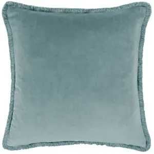 Paoletti Freya Velvet Fringed Feather Filled Cushion