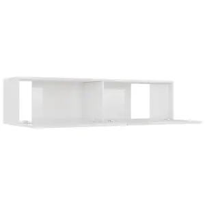 Berkfield TV Cabinet High Gloss White 120x30x30 cm Engineered Wood