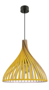 GoodHome Crozon Mustard Pendant ceiling light, (Dia)380mm