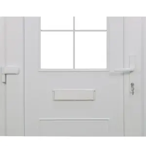 Fortia Mindil Clear Glazed White RH External Front Door set, (H)2085mm (W)840mm