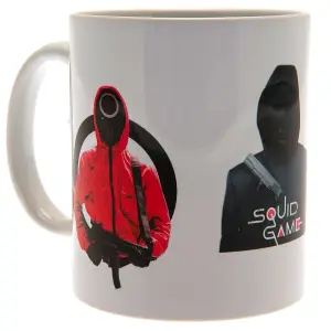 Squid Game 3 Figures Mug White/Red/Black (One Size)