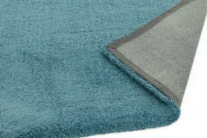 Duck Egg Shaggy Modern Plain Easy to clean Rug For Bedroom & Living Room -80cm X 150cm