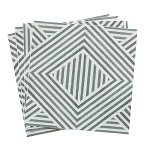 Quadrostyle Linus Grey Wall and Floor Tile Vinyl Stickers 30cm(L) 30cm(W) pack of 4