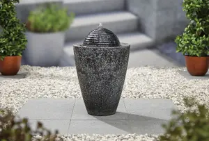 Kelkay Dappled Column Mains Plugin Powered Water Feature with Protective Cover