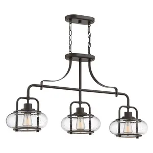 Elstead Quoizel Trilogy Bar Pendant Ceiling Light Olde Bronze