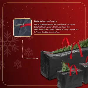 3pc Christmas Tree & Decoration Storage Bag