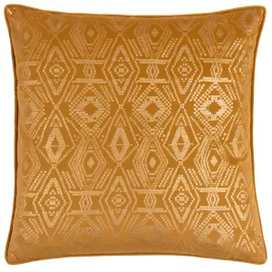 Paoletti Tayanna Geometric Foil Printed Piped Polyester Filled Cushion