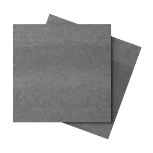 Colours Imperiali Anthracite Gloss Stone effect Porcelain Indoor Wall & floor Tile, Pack of 3, (L)600mm (W)600mm