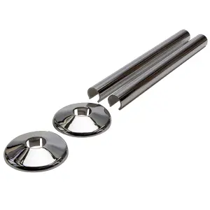 Talon Snappit Chrome Pipe sleeve (Dia)15mm, Set