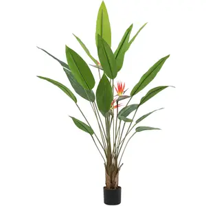 180cm Large Artificial Bird of Paradise Tree in Pot Indoor Decorative Fake Plant