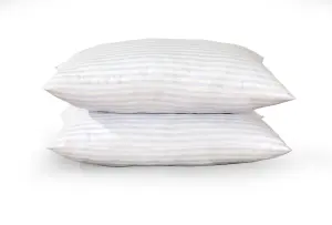 Stripes Pillows Hollowfiber Filled Hotel Quality Bounce Back Bed Pillows Pack of 4