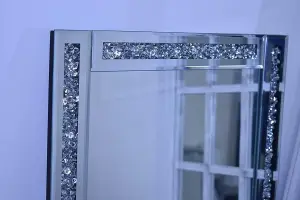 60X40cm Crushed Diamante Crystal Jewel Wall Mirror