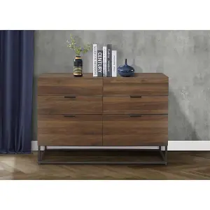 Birlea Houston 6 Drawer Chest Walnut