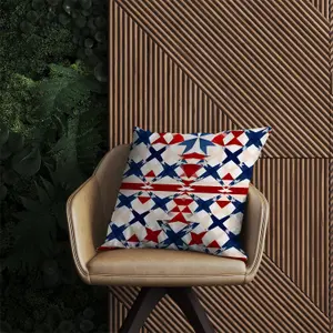 American Flag Abstract Pattern Outdoor Cushion 60cm x 60cm