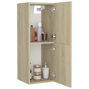 Berkfield Bathroom Cabinet Sonoma Oak 30x30x80 cm Engineered Wood