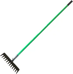 12 Teeth Carbon Steel Garden Rake  L 120cm x W 33cm