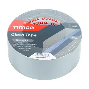 TIMCO Cloth Tape Silver - 50m x 48mm