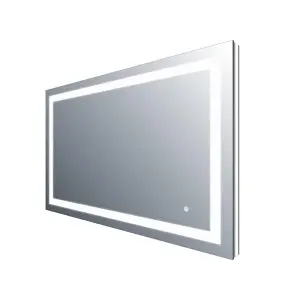 Luca LED Illuminated Backlit Bathroom Mirror with White and Blue Light (H)700mm (W)1100mm