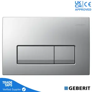 Geberit Duofix Toilet Concealed Cistern Frame 98cm with Geberit Delta 50 Flush Plate Matt Chrome