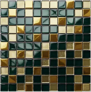 Glass mosaic on mesh for bathroom or kitchen 300mm x 300mm - Saint Patrick