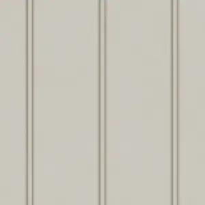 Laura Ashley Dove Grey Chalford Wood panel effect Smooth Wallpaper