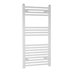 Straight Towel Rail Heated Towel Rails White / 100cm H x 50cm W x 7.5cm D