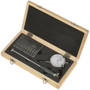 50mm Dial Bore Gauge - 18mm to 35mm Range - Probe Body - Wooden Storage Case