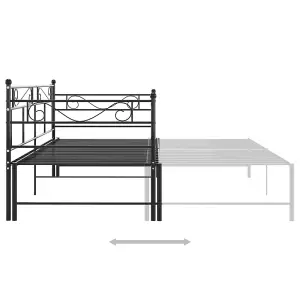 Berkfield Pull-out Sofa Bed Frame Black Metal 90x200 cm