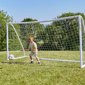 Rebo Portable PVC Locking Football Goal with Nylon Net - 12FT x 6FT