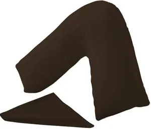 Orthopaedic V-Shaped Pillow Extra Cushioning Support For Head, Neck & Back (Chocolate, V-Pillow With Cover)